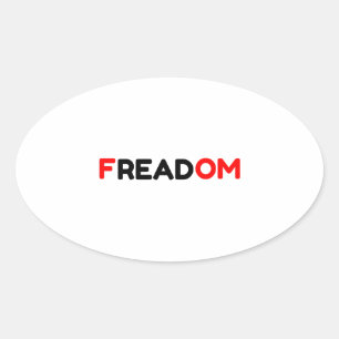 FREADOM読の複数形 楕円形シール