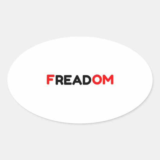 FREADOM読の複数形 楕円形シール (正面)