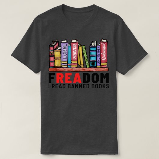 Freadom I禁書本読3 Tシャツ (デザイン正面)