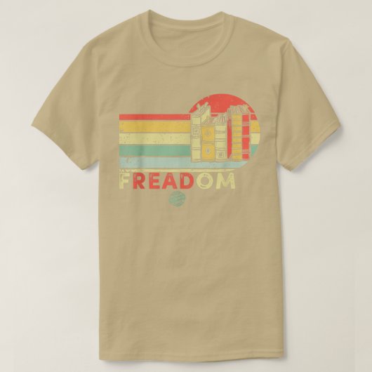 Freadom I禁止読本ヴィンテージおもしろい虫 Tシャツ (デザイン正面)