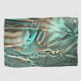 Freak灰色がかったシアンのテクスチャと粗いデジタル切り出し ゴルフタオル