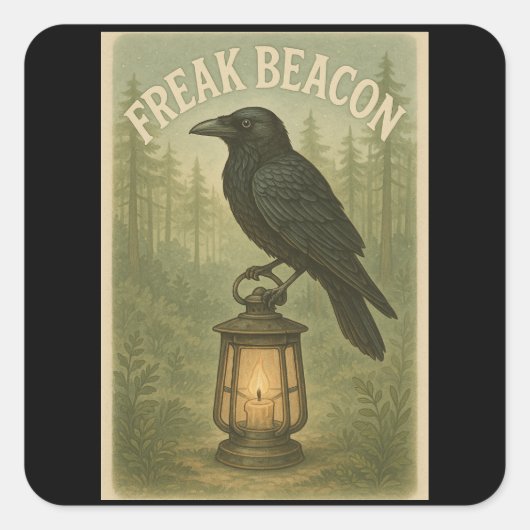 Freak Beacon Raven Sticker スクエアシール (正面)