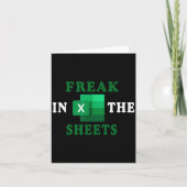 Freak In The Sheets, Accountant Funny Spreadsheet カード (正面)