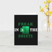 Freak In The Sheets, Accountant Funny Spreadsheet  カード (黄色い花)