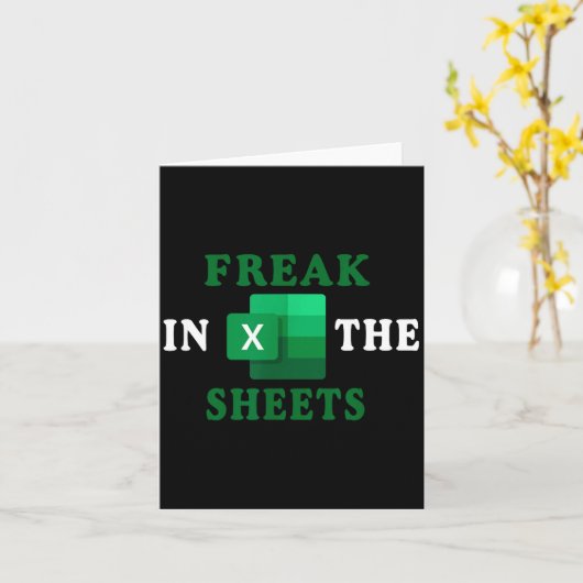 Freak In The Sheets, Accountant Funny Spreadsheet  カード (黄色い花)