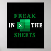 Freak In The Sheets, Accountant Funny Spreadsheet ポスター (正面)
