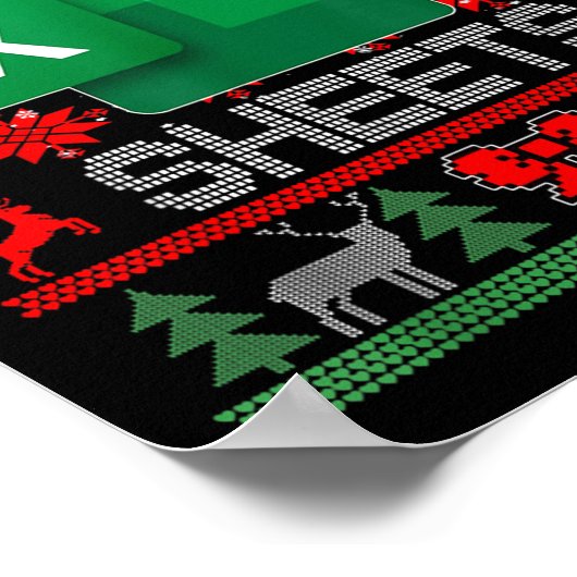 Freak In The Sheets Excel Spreadsheet Ugly Christm ポスター (角)