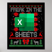 Freak In The Sheets Excel Spreadsheet Ugly Christm ポスター (正面)