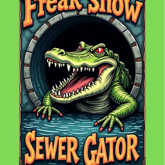 Freak Show Collection Sewer Gator Graphic  Tシャツ