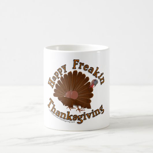 "Freakinの幸せな感謝祭"の-マグ コーヒーマグカップ (中央)