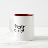 Freakinの最も最高のなボス ツートーンマグカップ (正面左)