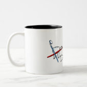 Freakinの最も最高のな歯科医 ツートーンマグカップ (左)