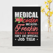 FreakinアシスタントICDコーディングによるメディカルコーダ カード (黄色い花)