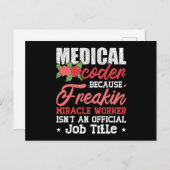 FreakinアシスタントICDコーディングによるMedical Coder ポストカード (正面/裏面)