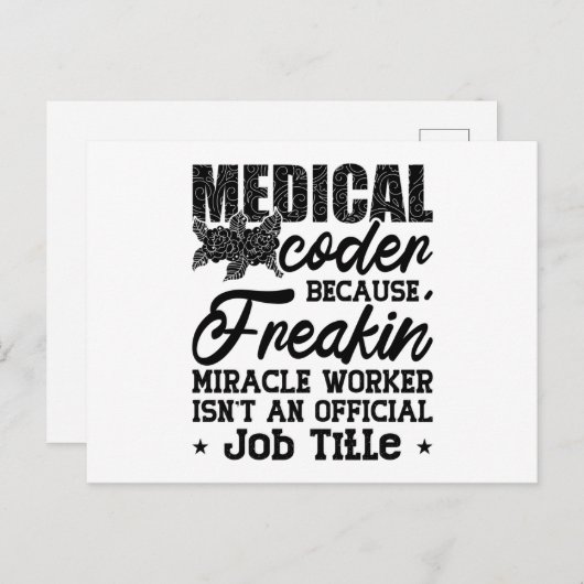 Freakin ICDコーディングアシスタントによるメディカルコーダ ポストカード (正面/裏面)