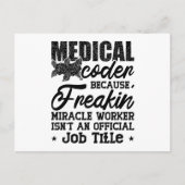 Freakin ICDコーディングアシスタントによるメディカルコーダ ポストカード (正面)