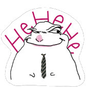 freaky hamster meme sticker シール