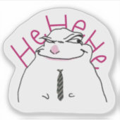 freaky hamster meme sticker シール (正面)