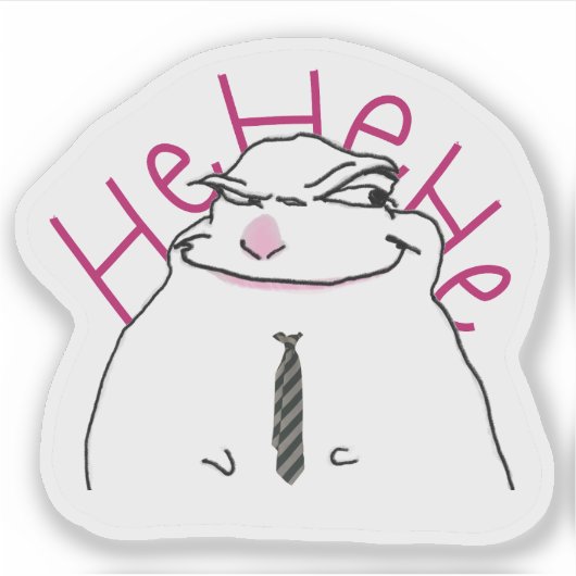 freaky hamster meme sticker シール (正面)