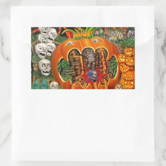 FREAKY TIKI墓 長方形シール (バッグ)