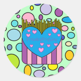 FreakyFryShyステッカー ラウンドシール