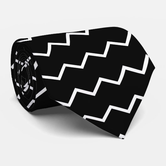 Frech、グラフィカルなネクタイの白黒 ネクタイ (ロール)