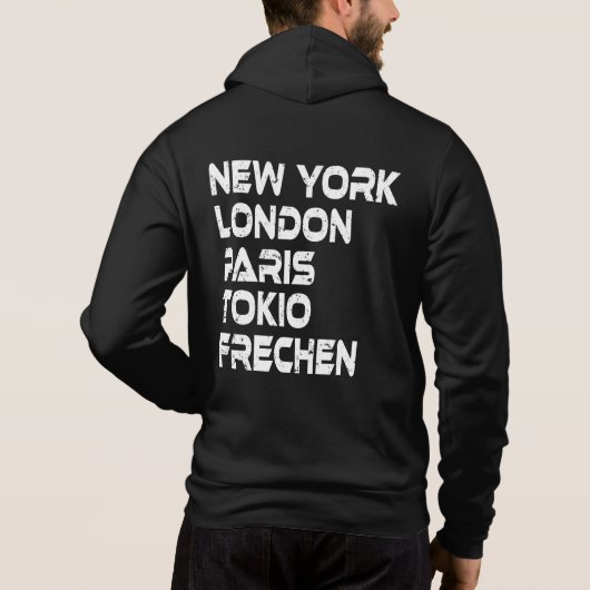 Frechen NY London Paris Tokio Hoodie パーカ (裏面)