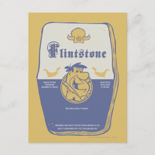 Fred Flintston Big Bold Belly Wash ポストカード (正面)