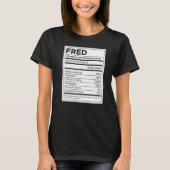 Fred Nutrition Information Problem Solving懸命wo Tシャツ (正面)