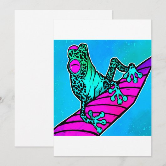 Fred The Frog Cute Wild Animals Lover Perfect Gift シーズンカード (正面/裏面)