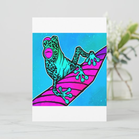 Fred The Frog Cute Wild Animals Lover Perfect Gift シーズンカード (スタンド正面)