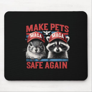 Fred The Raccoon P Nutリスはペットを安全にする マウスパッド