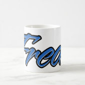 Fred Vorname Name blue Tasse Kaffeetasse コーヒーマグカップ (中央)