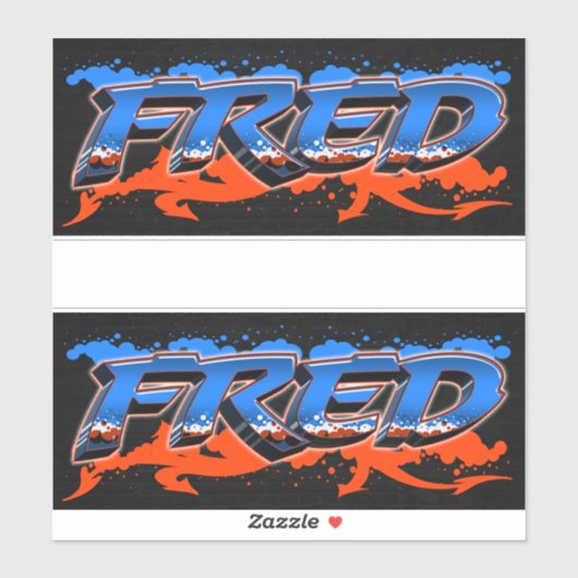 Fred Vorname Name Graffiti Aufkleber Sticker シール (シート)