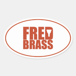 FredBrassステッカー2 楕円形シール