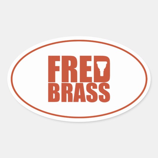 FredBrassステッカー2 楕円形シール (正面)