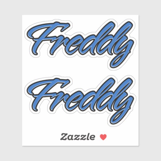 Freddy Name blue Aufkleber Sticker Stickerset シール (シート)
