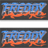 Freddy Vorname Name Graffiti Aufkleber Sticker シール (正面)