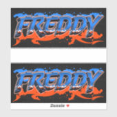 Freddy Vorname Name Graffiti Aufkleber Sticker シール (シート)