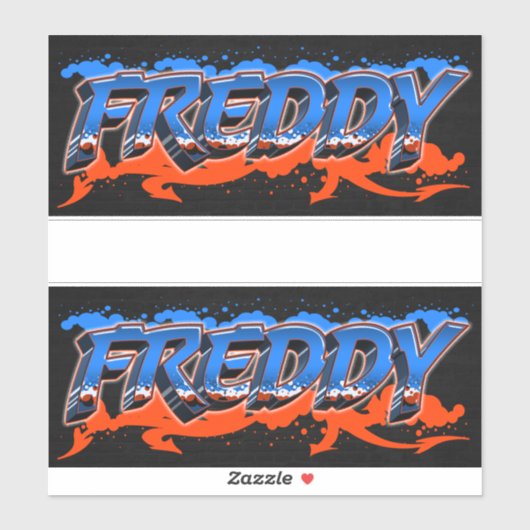 Freddy Vorname Name Graffiti Aufkleber Sticker シール (シート)