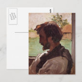 Frederic Bazille – サンセーヴールの自画像 ポストカード (正面/裏面)