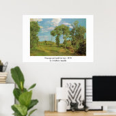Frédéric Bazille's Paysage au bord du Lez ポスター (ホームオフィス)