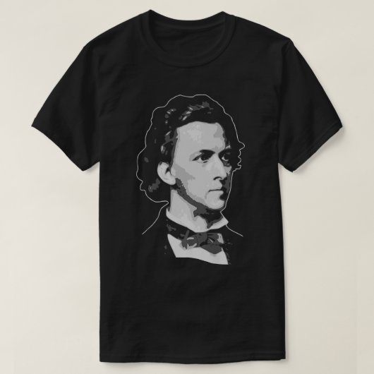 Frederic Chopin Retro Propaganda Classical Music C Tシャツ (デザイン正面)