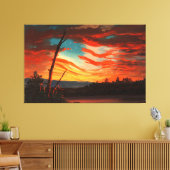 FREDERIC E. CHURCH - OUR BANNER IN THE SKY - 1861 キャンバスプリント (インサイチュ (リビング))