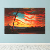 FREDERIC E. CHURCH - OUR BANNER IN THE SKY - 1861 キャンバスプリント (インサイチュ (ウッドフロア))