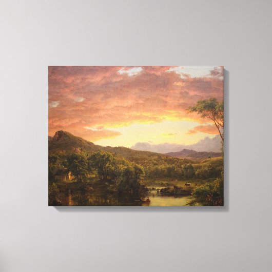 FREDERIC EDWIN CHURCH - A COUNTRY HOME - 1854 - キャンバスプリント (正面)