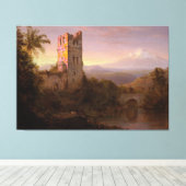 Frederic Edwin Church - Chimborazo Volcano  キャンバスプリント (インサイチュ (ウッドフロア))