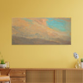 Frederic Edwin Church - Cloudy Sky over Mountains キャンバスプリント (インサイチュ (リビング))