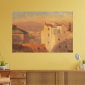 Frederic Edwin Church - Rooftops, Rome, Italy キャンバスプリント (インサイチュ (リビング))