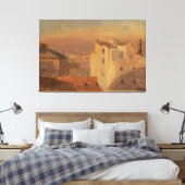 Frederic Edwin Church - Rooftops, Rome, Italy キャンバスプリント (インサイチュ (寝室))